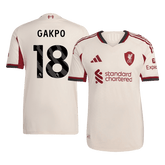 GAKPO #18 Authentic Liverpool Away Soccer Jersey 25/26 White